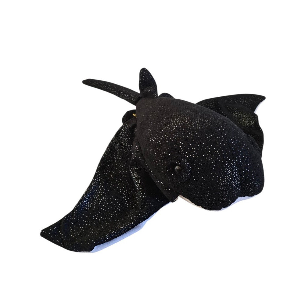 Build A Bear Cow Nose Stingray Black Sparkle Tags‎